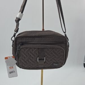 Lug Carousel Quilted Messenger Bag in Walnut NWT